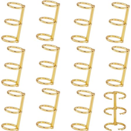 12 x 3-ringpermer, gjestebokperm, metall løsbladring, hengselperm