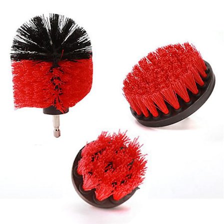 3st/set Elektrisk Skrubborste Borrmaskin Borstsats Bildäck Nylon Rengöringsborstar Plast Auto Detailing Rengöringsborste För Bilar - Svampar, Dukar &