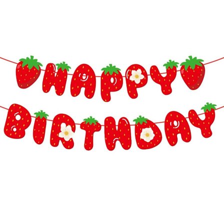 Grattis på födelsedagen Banner Strawberry Banners Celebration Banners