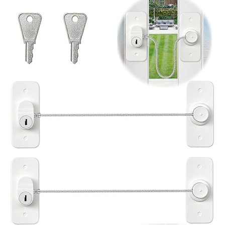 2 stk. Børnesikre Skabe Vindueslåse, Sikkerhed Køleskabslås