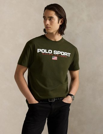 Polo Ralph Lauren Classic Fit Polo Sport Jersey T-Shirt - Green - L