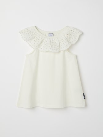 Polarn O. Pyret - Solid color singoalla top - 86 - Childrenswear - white