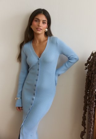 Bubbleroom - Knitted Cardigan Dress - Kläder