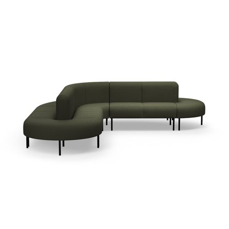 Sofa VARIETY, L-förmig, Stoff Blues CSII, olive