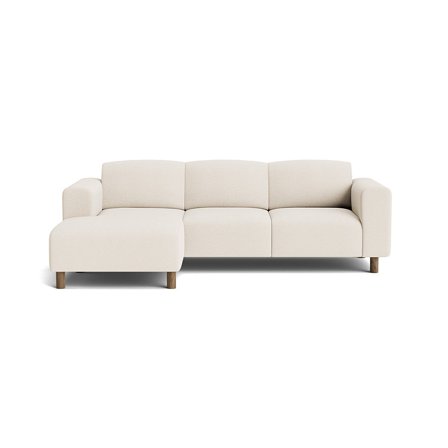 Toledo Chaiselongue-Sofa, links in Loop Creme, stilvolles Design mit großzügiger Sitzfläche und Komfort-Polsterung für Ihr Wohnzimmer, 78cm.