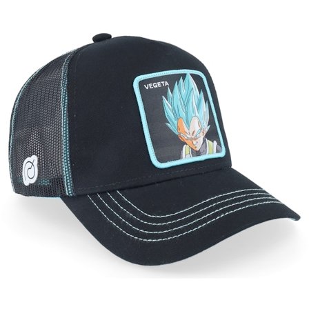 Capslab - Noir trucker Casquette - Dragon Ball Vegeta Black/Turquoise Trucker @ Hatstore