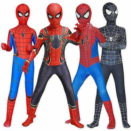IC Spiderman Cosplay-asu lapsille CNMR Spider-Man -universumi 9-10 vuotta Musta Spiderman 5-6 vuotta