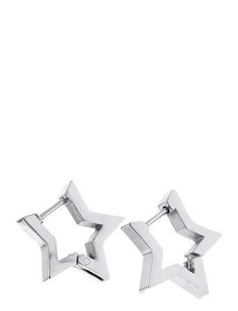 Timi of Sweden Vilda - Star Hoop Earrings Stainless Steel - Silver - ONE SIZE