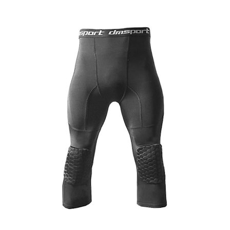 Kompressions Mtb Knäskydd Honeycomb Lång Basketboll Benärm (Svart)