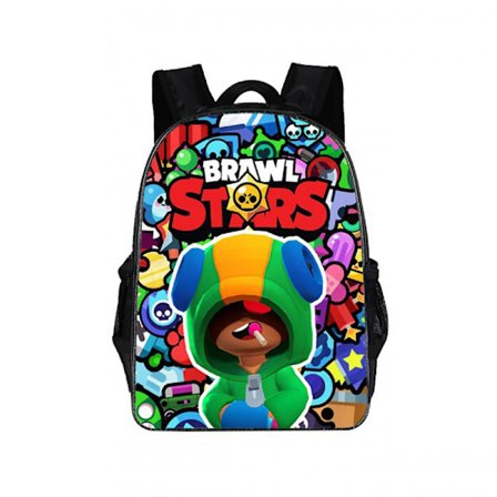 QD " Brawl Stars -reppu koululaukku alakoulu unisex-matkareppu kevyt reppu kannettavalle tietokoneelle rento reppu lapsille A