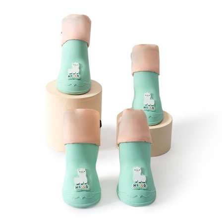 4st/ set Pet Silikon Regnstövel Hundskor BLÅ M
