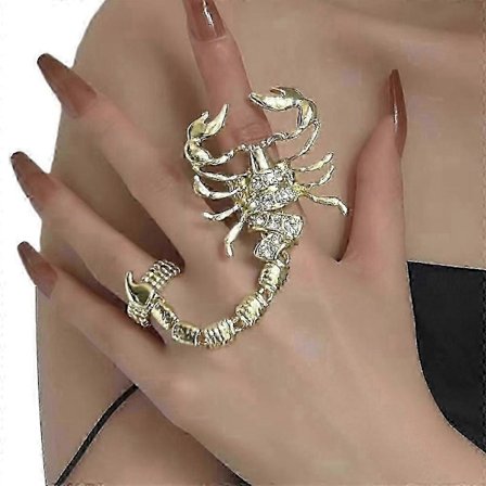 Dame Skorpion Ring Metall Lang Skorpion