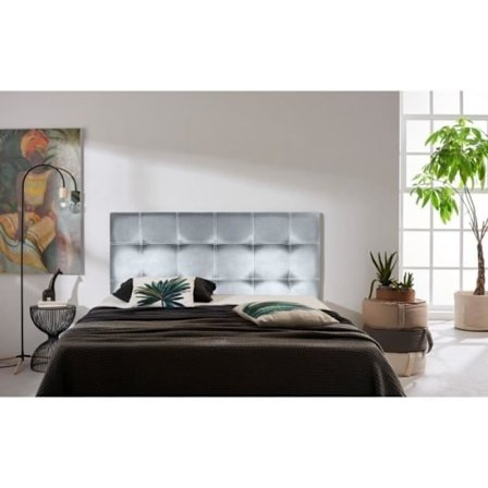 Hovedgærde - ECCOX - Sølv Iris - Similicuir - 130 cm - Moderne design - 2 års garanti