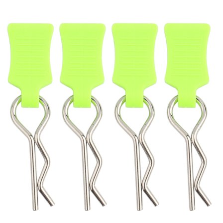 Kropskal Clip Pin Fastgørelsesbeslag Sæt Tilbehør Del til 1/8 1/10 1/12 RC Bil (Gul Grøn)