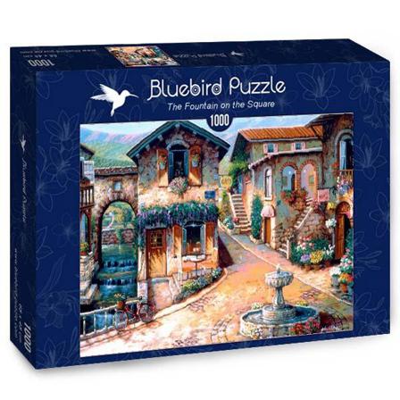 Bluebird Pussel - Fontänen På Torget 1000 Bitar Multifärg