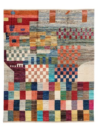 Berber Colourful Teppe Håndknyttet 249X301 Brun/Svart Afghanistan