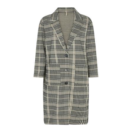 Soyaconcept, Single-Breasted Coats Grijs, Dames, Maat:L,polyester,print