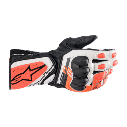 Rękawice motocyklowe Alpinestars SP-8 Air V3 Czarny/Złamany Biały/Fluorescencyjny Czerwony L