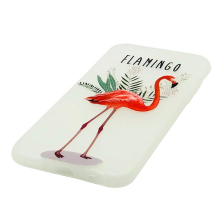 Flamingo - Retroskal av silikon för iPhone 6/6S Plus