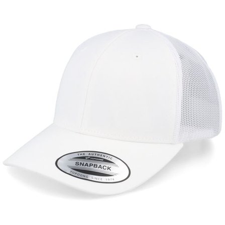 Yupoong - Vit trucker Keps - Kids Retro White Trucker @ Hatstore