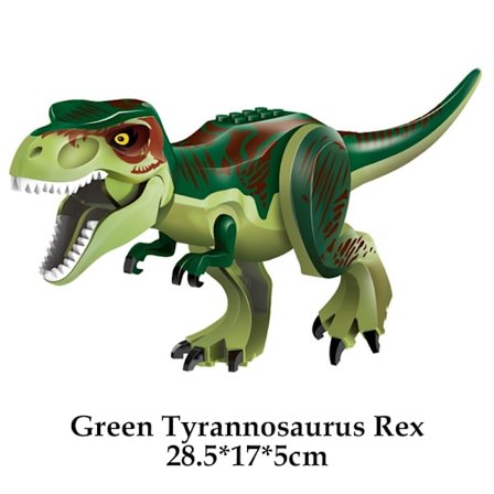 Jurassic Dinosaur Building Blocks -sarja: T-Rex, Raptor, Triceratops & Indominus Rex -figuurit