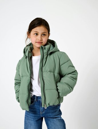 Kids Only Kogdolly Life Sht Puffer Jacket Otw Noos - Green - 158