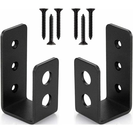 2 stk. Heavy Duty Ståldørsbeslag til 2x4 Døre, U-formet Sec