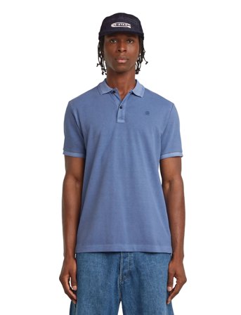 G-Star Dunda Overdyed Slim Polo S\S - Blue - S