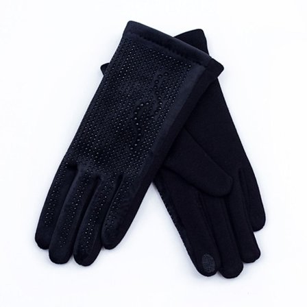Rhinestone Handsker Varme Handsker SORT SORT