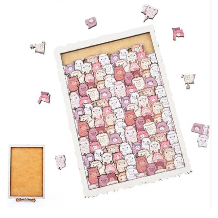 Rolig Katt Puslespillkolleksjon: "Stor Munn Katt" Katt-serie Trepuslespill - Et Beroligende 1000-Brikkerspuslespill_jar