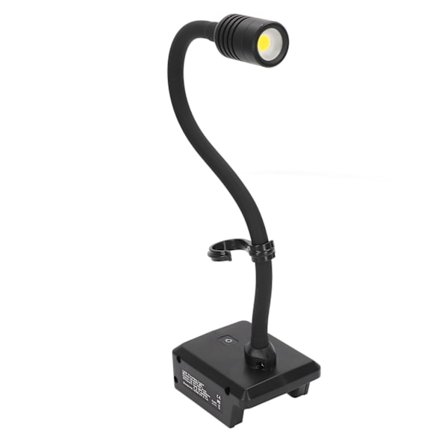 Oppladbar Trådløs LED Arbeidslampe med Svanehals, 2 USB-porter og 3 Justerbare Nivåer