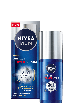 NIVEA Serum man Luminous Anti Age 2in1 Power 30 ml MEN Ansikte Herr 30ML