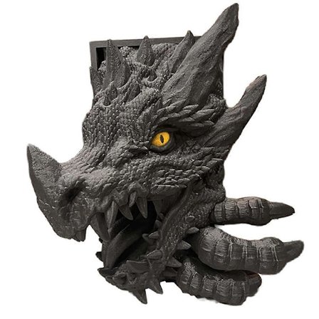 Entré Bar Vardagsrum Drakstaty Skulptur Bokhylla Bokstöd Bordsdekoration Bordsdekorati