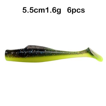 Luya Maggot Soft Agn Soft Worm 6 Stk 5,5Cm/1,6G Agnfiske Dark green