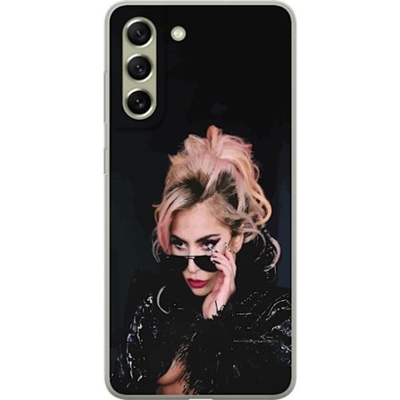 Kompatibelt Mobildeksel til Samsung Galaxy S21 FE 5G Lady Gaga portrett med solbriller og dramatisk sminke i mørk glamorøs stil