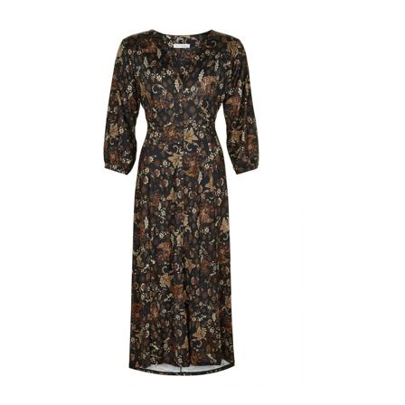 IN Front, Midi Dresses Zwart, Dames, Maat:2XL,polyester,print