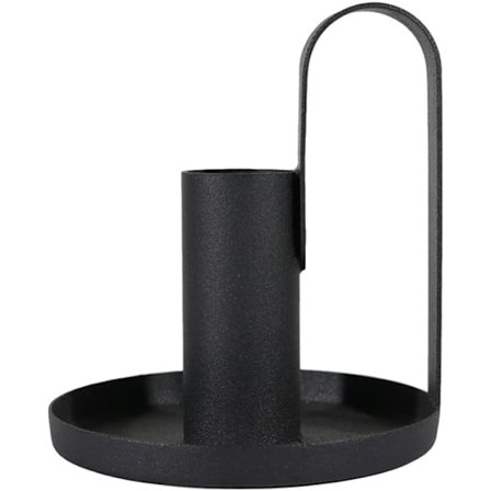 Ljusstake Ljusstake Vintage Ljusstakar Ljusstakar i Svart Järn Ljusstake