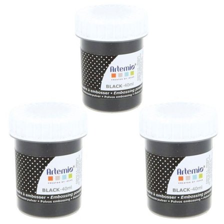 Kohokuviointijauhe 120 ml - Musta