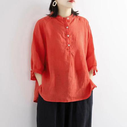 Damknappar Tunika Blus Enkel T-shirt