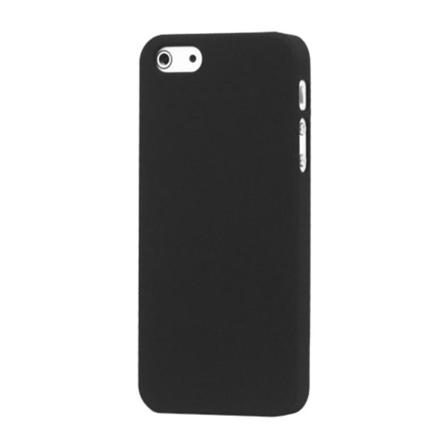 iPhone 5/5S/SE - Gummi Touch Skal - Svart Black Svart