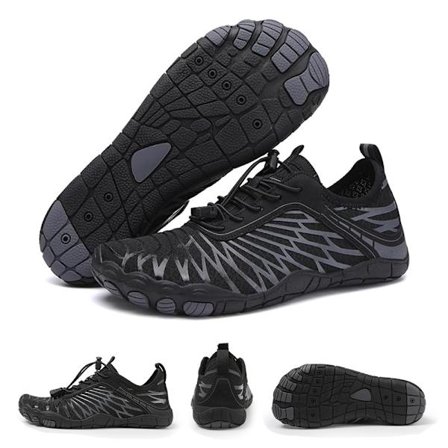 Barefoot vandresko til damer og herrer, åndbar skridsikker atletisk bred tå vandsko, til gåture, løb, svømning, strand