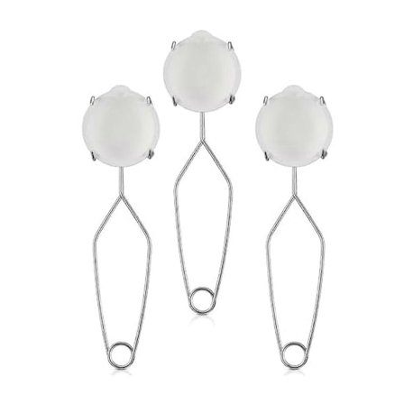 3 st Keramiska Kvarts Degel Skål Kopp med Tånghandtag Smältning Guld Silver Koppar Keramisk Degel för Metall