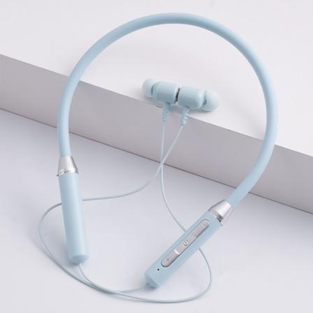 Bluetooth-kuulokkeet, kaulanauhallinen, langaton, korvatulpallinen, liitettävä, korkea äänenlaatu, urheilu, juoksu Blue