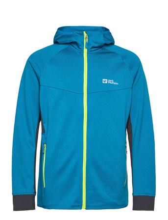 Hydro Grid Hooded Fz M Sweatshirts & Hoodies Fleeces & Midlayers Blå Jack Wolfskin
