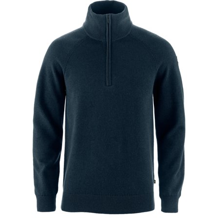 Fjällräven Övik Lite Half Zip S - Miehet - Dark Navy/Sininen - Puserot ja neuleet