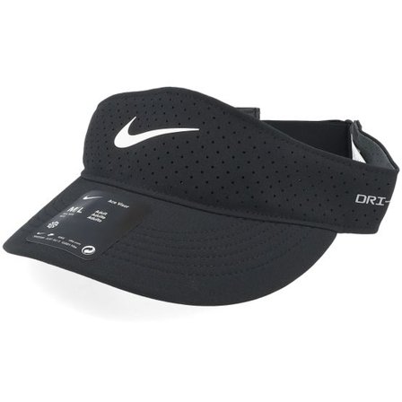 Nike - Svart visor Keps - Dri-Fit Advanced Ace Perforated Black Visor @ Hatstore