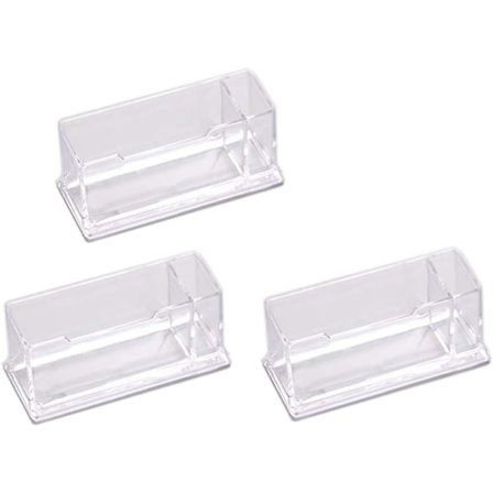 3 st Business Card Holder Akryl Genomskinlig Visitkortsfodral Hållare med