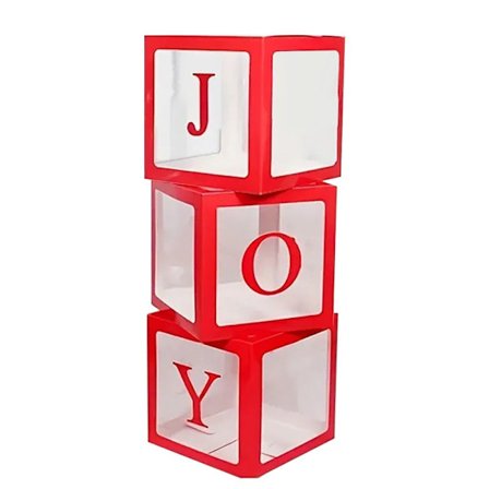 Joulukoristeet Joy Box Ilmapallo Box Läpinäkyvä Joy Box