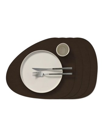 LIND DNA | 4-Set Table Mat Curve L Corduroy | 37X44CM