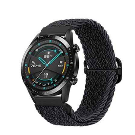 Vävt Nylon Klockarmband Kompatibelt med Huawei GT5 Pro/Buds, Justerbart och Bekvämt för Daglig Användning